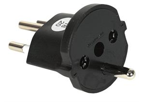 Geräte Stecker Adapter T12 CH-D Schweiz - Deutschland 3-polig 250V 10A max.