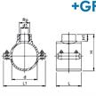 +GF+ 654X - Anschlussschelle Ø 75mm x 1 1/2" IG aus PP ND 16 | Bild 2