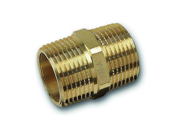 +GF+ Doppelnippel Nr. 8280 Siliziumbronze 1/2" mit Aussengewinde konisch