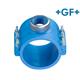 +GF+ iJoint 654X - Blaue Anbohrschelle / Anschlussschelle Ø 75 mm x IG 1 1/2" PN16