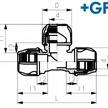 +GF+ iJoint T - Stück 90° egal Ø 110mm aus PP ND 16 D NBR | Bild 2