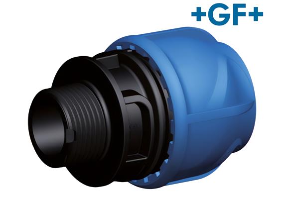 +GF+ iJoint Uebergangskupplung mit AG Ø 75mm x 2" aus PP ND 16 D NBR