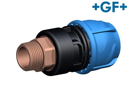 +GF+ iJoint Uebergangskupplung mit Messing AG Ø 63mm x 1 1/2" aus PP ND 16 D NBR