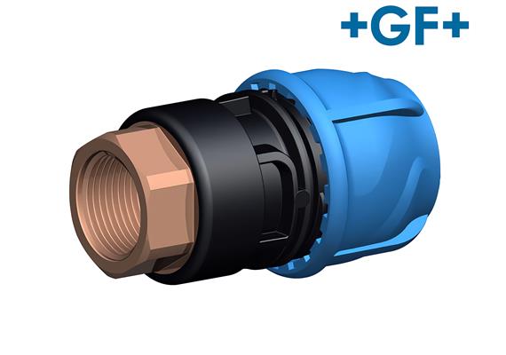 +GF+ iJoint Uebergangskupplung mit Messing IG Ø 63mm x 2" aus PP ND 16 D NBR