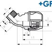 +GF+ iJoint Uebergangswinkel 45° mit AG Ø 32mm x 1" aus PP ND 16 D NBR | Bild 2