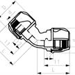 +GF+ iJoint Winkel 45° egal Ø 20 x 20mm aus PP ND 16 D NBR | Bild 2