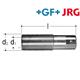 +GF+ JRG Abpresszapfen Stahl verzinkt AG 1/2" mit Spülventil