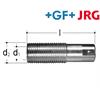 +GF+ JRG Abpresszapfen Stahl verzinkt AG 1/2" mit Spülventil