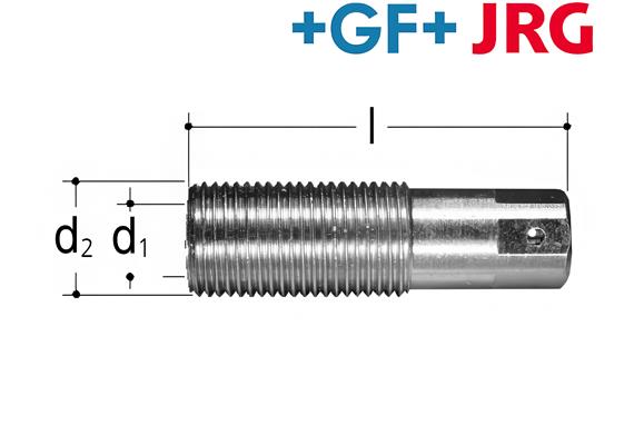 +GF+ JRG Abpresszapfen Stahl verzinkt AG 1/2" mit Spülventil