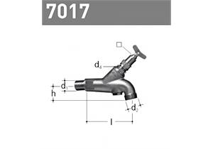 +GF+ JRG Auslaufventil Rotguss 3/4 x 1'' mit Knebelgriff + Rohrbelüftung