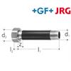 +Gf+ JRG Eisenrohrverschraubung aus Messing mit langem AG 3/4 L 121mm 8299