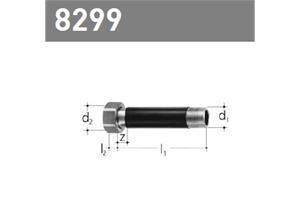 +GF+ JRG Eisenrohrverschraubung aus Messing mit langem AG 5/4 L 165mm 8299