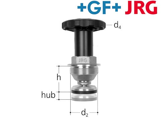 +GF+ JRG LegioStop Geradsitzventil Rotguss Oberteil PN16 1" DN25