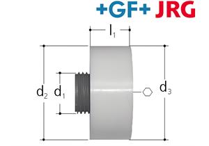 +GF+ JRG Sanipex Abpress- und Schutzstopfen Kunststoff für Dosen 1/2"