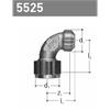+GF+ JRG Sanipex Bogen 90° mit loser Mutter Rotguss d 12 mm