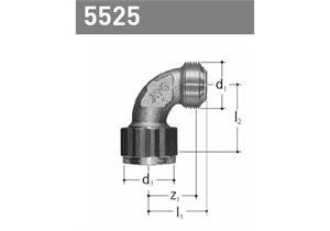 +GF+ JRG Sanipex Bogen 90° mit loser Mutter Rotguss d 12 mm
