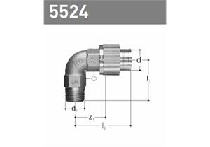 +GF+ JRG Sanipex Bogen mit Aussengewinde Rotguss d 12 mm AG 1/2"