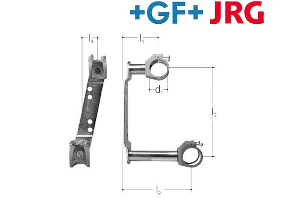 +GF+ JRG Sanipex Halterung Stahl für Verteiler verzinkt 5740.000