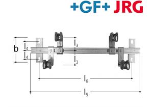 +GF+ JRG Sanipex Halterung Stahl für Verteiler verzinkt Länge 480 mm