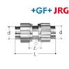 +GF+ JRG Sanipex Kupplung Rotguss d 12 mm Bördelverschraubung