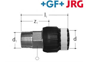 +GF+ JRG Sanipex MT Übergang Rotguss mit AG 3/4" x Ø 26 mm