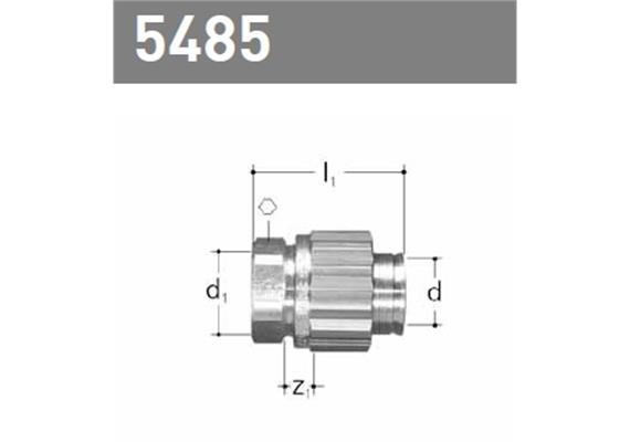 +GF+ JRG Sanipex Reduzierung für Bördelverschraubung Rotguss d 20 / d 16 mm