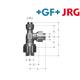 +GF+ JRG Sanipex T-Stück reduziert Rotguss d 16-20-16 mm Bördelverschraubung
