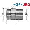 +GF+ JRG Sanipex Übergang auf Verteiler Rotguss mit AG 3/4" und AG 1"