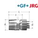 +GF+ JRG Sanipex Übergang Rotguss d 25 mm / AG d1 3/4" Bördel-Verscharubung