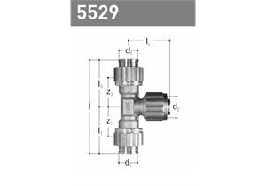 +GF+ JRG Sanipex Übergangs T-Stück MF Rotguss d 16 mm Abgang d2 1/2"