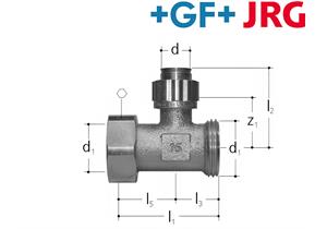 +GF+ JRG Sanipex Verteiler 1-fach Rotguss AG 1" auf Ø20 mm