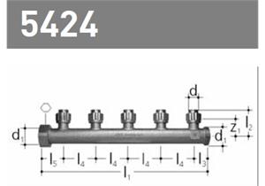 +GF+ JRG Sanipex Verteiler 5-fach AG Ø16 mm