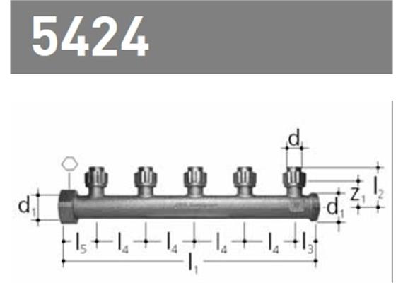 +GF+ JRG Sanipex Verteiler 5-fach AG Ø16 mm