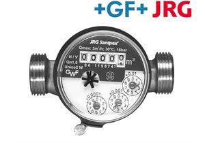 +GF+ JRG Sanipex Wasserzähler für Kaltwasser bis 30° und Qn 1.5m3/h aus Messing
