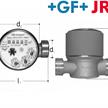 +GF+ JRG Sanipex Wasserzähler für Warmwasser bis 90° und Qn 1.5m3/h aus Messing | Bild 2