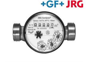 +GF+ JRG Sanipex Wasserzähler für Warmwasser bis 90° und Qn 1.5m3/h aus Messing