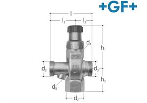 +GF+ JRG Sicherheitsgruppe Rotguss DN 20 mm 3/4" ohne Verschraubungen