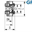 +GF+ Rückschlagventil Typ 562 PVC-U DN 50 mm Ø 63 mm 2`` – 2`` PN 16 bar | Bild 2