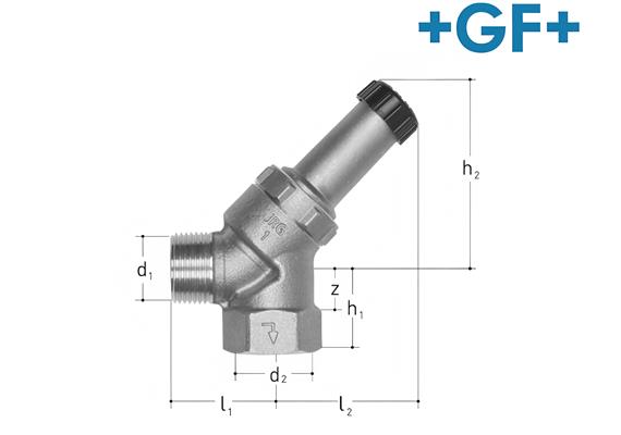 +GF+ Sicherheitsventil JRGARANT 1/2" DN15 1-10 bar mit Werkseinstellung 6 bar