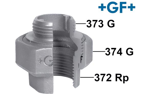 +GF+ Verschraubung Nr. 332 ohne Dichtung 5/4" Innen- /Aussengewinde verzinkt - NIK