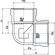 +GF+ Winkel 90° Nr. 8090 Siliziumbronze 2 1/2" egal mit Innengewinde - NIK | Bild 2