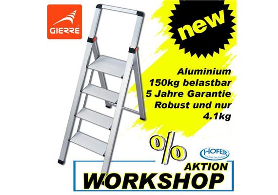 GIERRE Stufenstehleiter Mini Slimstep 3 Stufen - EHD