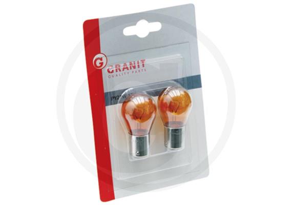 Glühlampe 12V PY21W, passend für Blinkrleuchten, orange