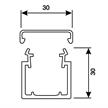 Hager Kabelkanal Tehalit PVC Lichtgrau RAL7035 30 x 30 mm Länge 2m | Bild 2