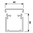 Hager Kabelkanal Tehalit PVC Lichtgrau RAL7035 40 x 40 mm Länge 2m | Bild 2