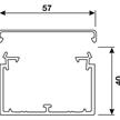 Hager Kabelkanal Tehalit PVC Lichtgrau RAL7035 40 x 57 mm Länge 2m | Bild 2