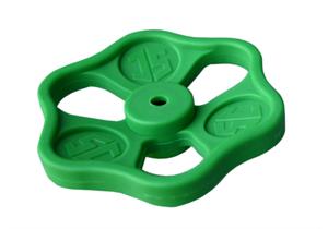 Handrad zu Durchgangsventil Ø 50 Vierkant 6 x 6 mm Polyamid grün