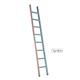 HB ALU Anlegeleiter HB Typ 180 1-teilig 6 Sprossen L 1.91m B.37 cm Gewicht 4.8kg - HB