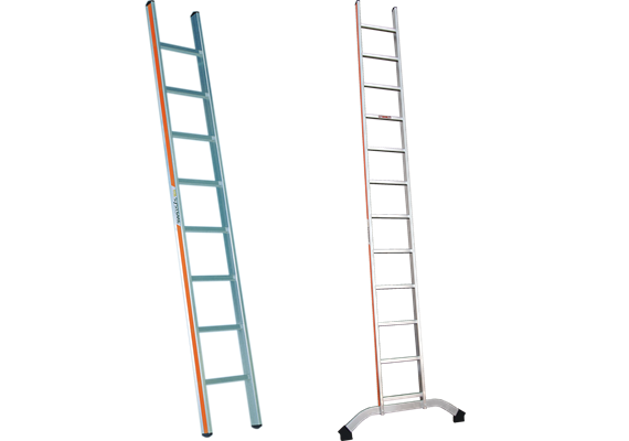 HB Aluminium Anlegeleiter Typ 180 1-teilig 10 Sprossen L 2.99m B .37cm Gewicht 7kg - HB