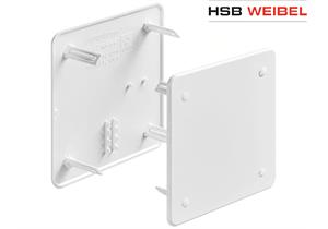 HSB-WEIBEL Steckdeckel zu UP Abzweigdose 155 912 076 130x130x5mm weiss - 447